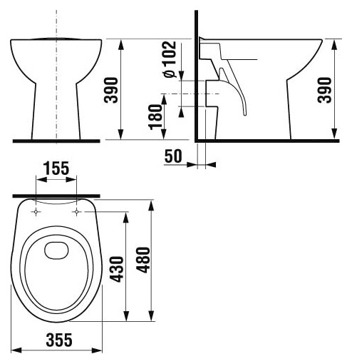 Чаша Jika Zeta 48 36 интернет магазин сантехники BATHPOINT