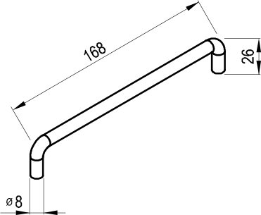 Ручка для мебели Ravak Balance II 168 мм 26 мм интернет магазин сантехники BATHPOINT