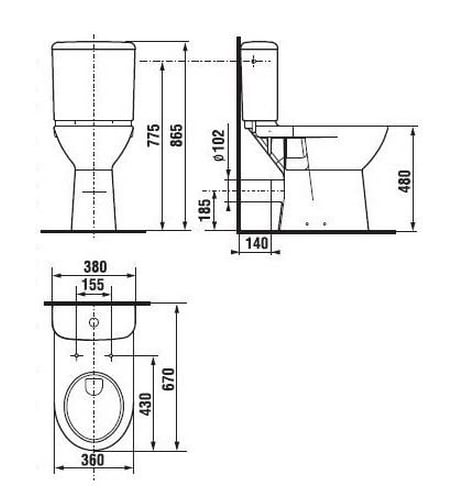 Бачок Jika Lyra 140 380 интернет магазин сантехники BATHPOINT