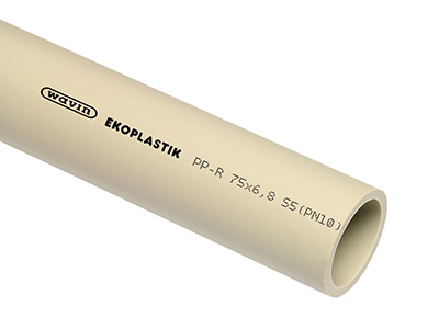 Труба полипропиленовая EKOPLASTIK S5 PN10 PP-R 63х5,8 для холодной воды