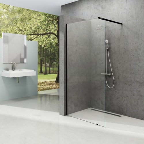 Душевая стенка RAVAK ST Walk-In Wall 1000x2000 профиль черный стекло прозрачное