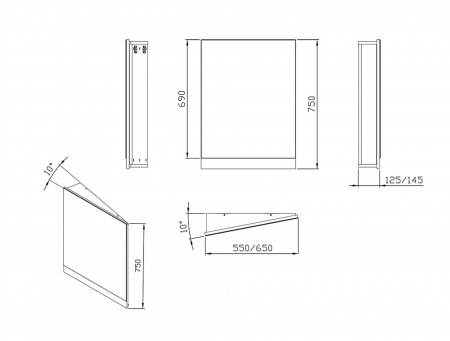 Outlet_Зеркало Ravak 10° 550 R белый X000001073 интернет магазин сантехники BATHPOINT