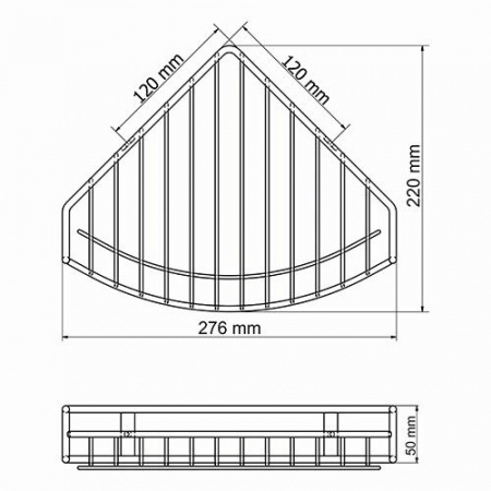 K-1211 Полка металлическая интернет магазин сантехники BATHPOINT