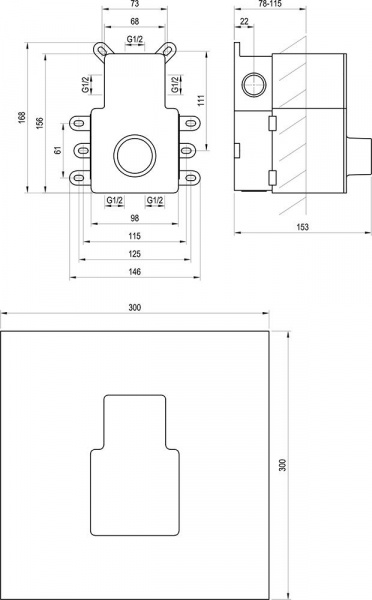 Комплектующее Ravak R-box  98 мм интернет магазин сантехники BATHPOINT