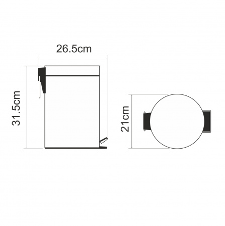 K-635BLACK Ведро 5L интернет магазин сантехники BATHPOINT