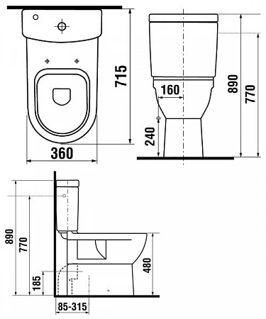 Чаша Jika Mio 72 39 интернет магазин сантехники BATHPOINT