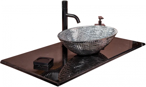 Столешница мрамор 111 см Armadi Art Nero Marquina 857-111-NM