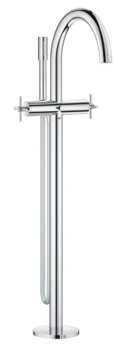 Смеситель для ванны GROHE Atrio New с душевым гарнитуром, верхняя монтажная часть, напольный монтаж, хром (25044003)